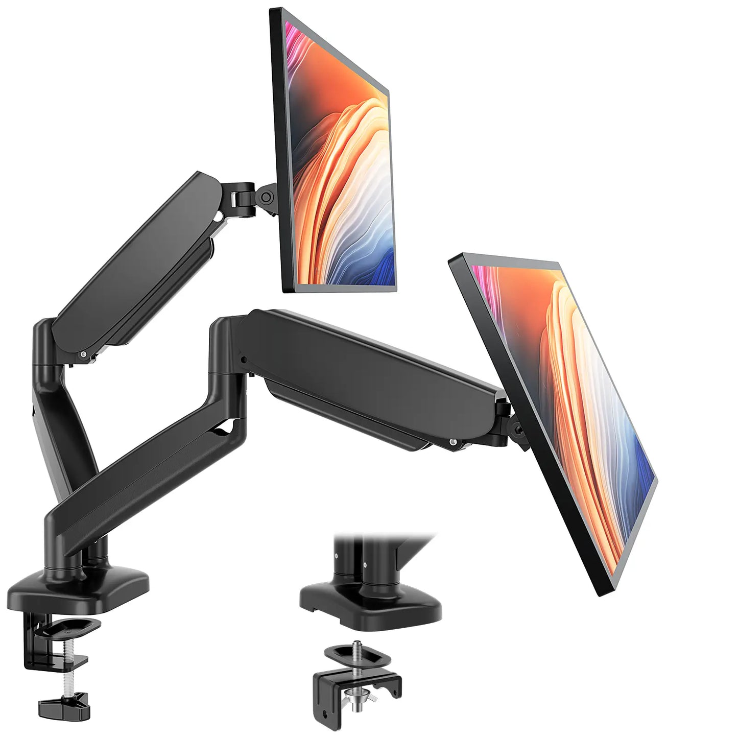 Sweet Furniture F Monitor Stand - Adjustable Desk Mount Arm for 15 - 27 Inch Monitors