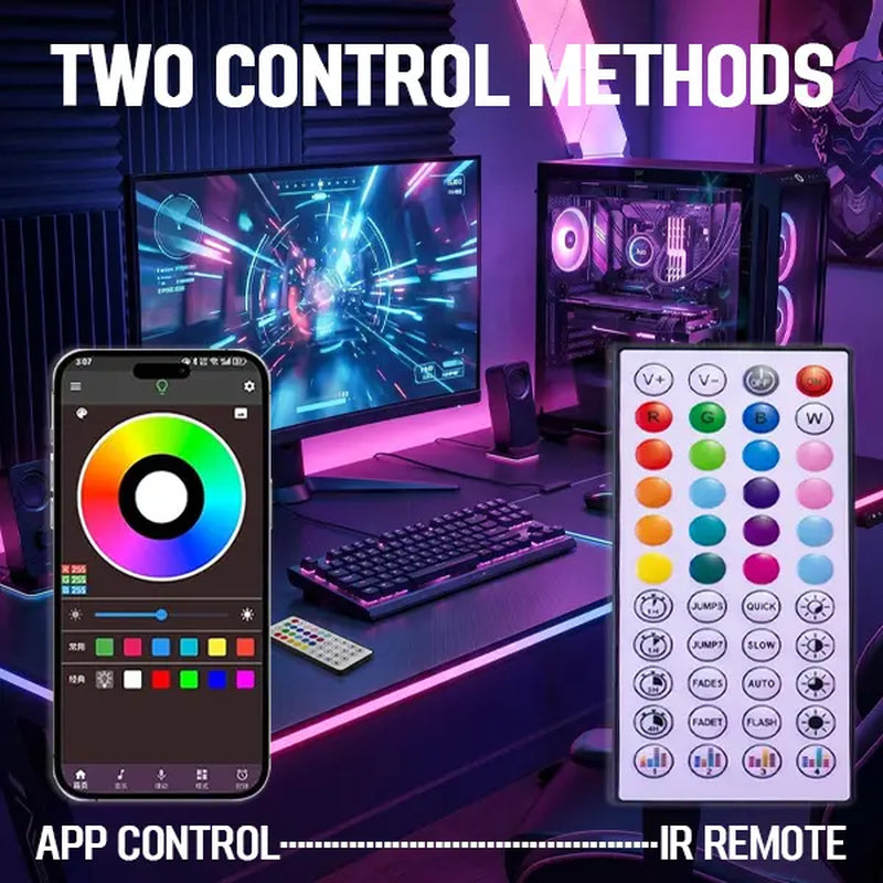100Ft LED Strip Lights, Bluetooth Smart App