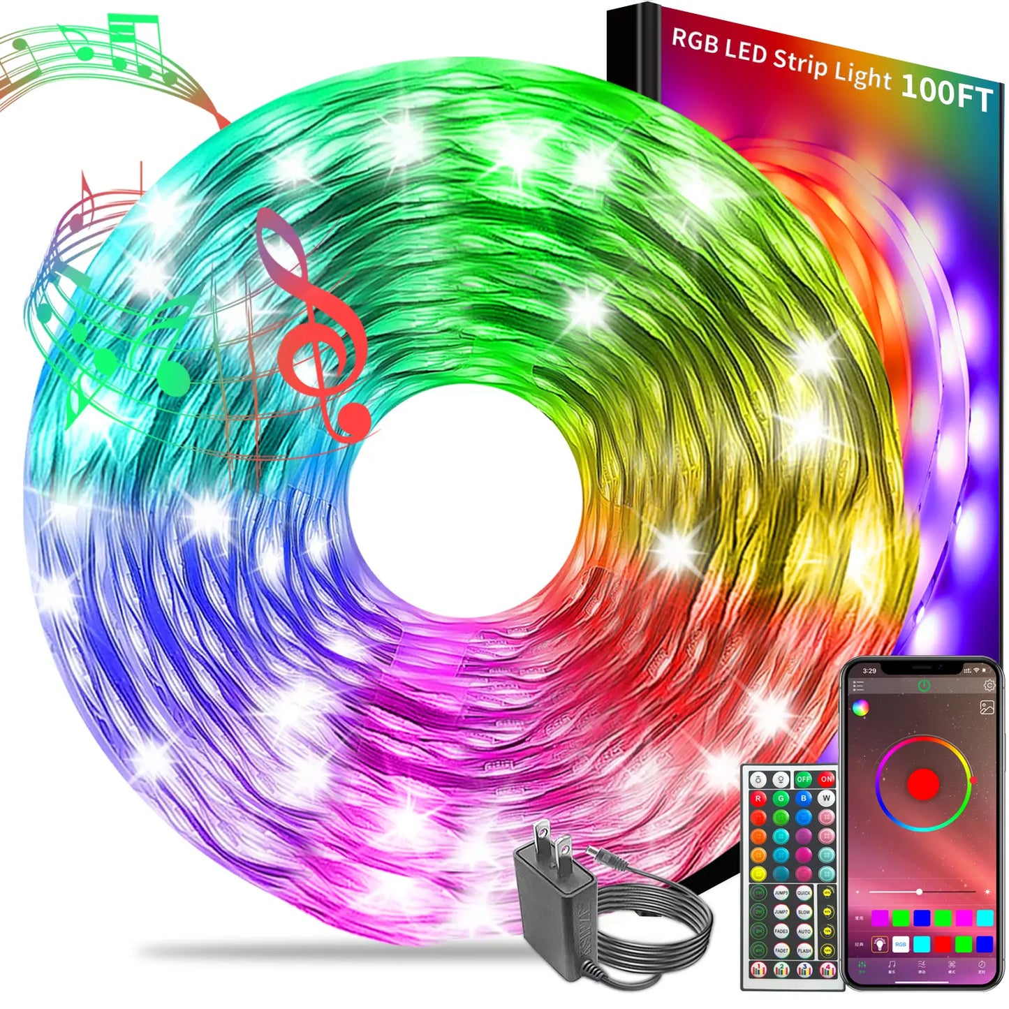 300FT (3 X 100FT) Smart RGB Led Strip Lights