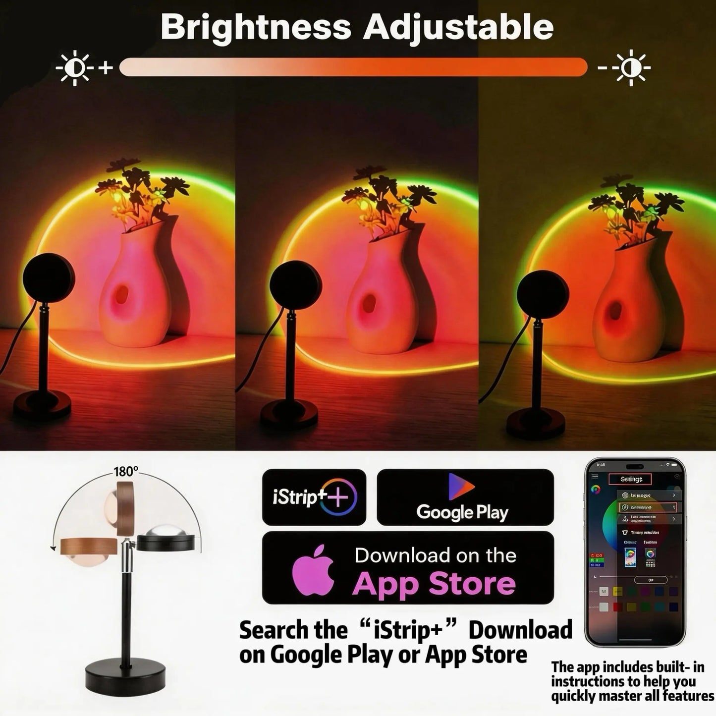 Sunset Lamp W/ App/Remote Control