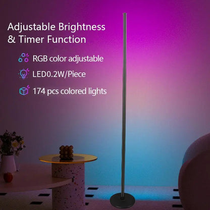Smart RGB Floor Lamp with 16M Colors & Music Sync – App/Remote Controlled LED