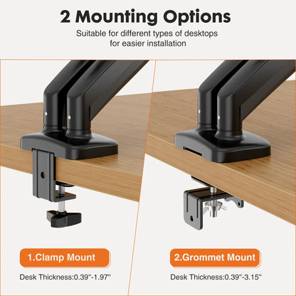 Sweet Furniture F Monitor Stand - Adjustable Desk Mount Arm for 15 - 27 Inch Monitors
