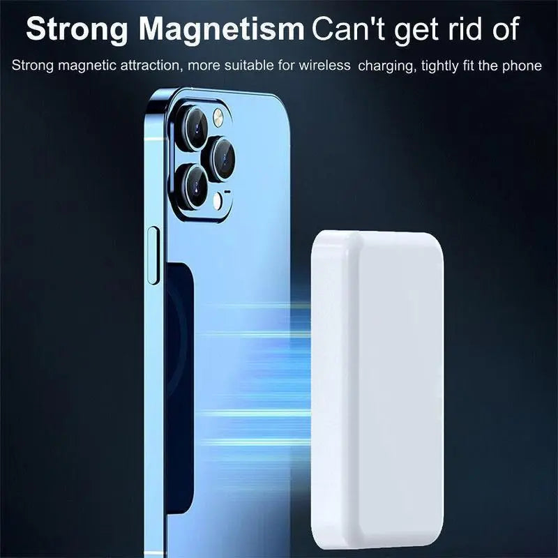 [Dealsforyoudays]5000Mah Magnetic Power Bank for Iphone 12–17 Series, Works Best with Magsafe Case or No Case, Portable Wireless Charger Summerwins