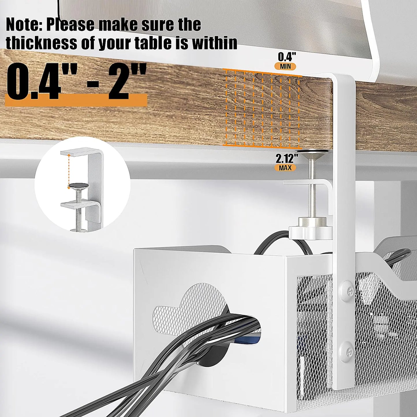 Cable Management under Desk