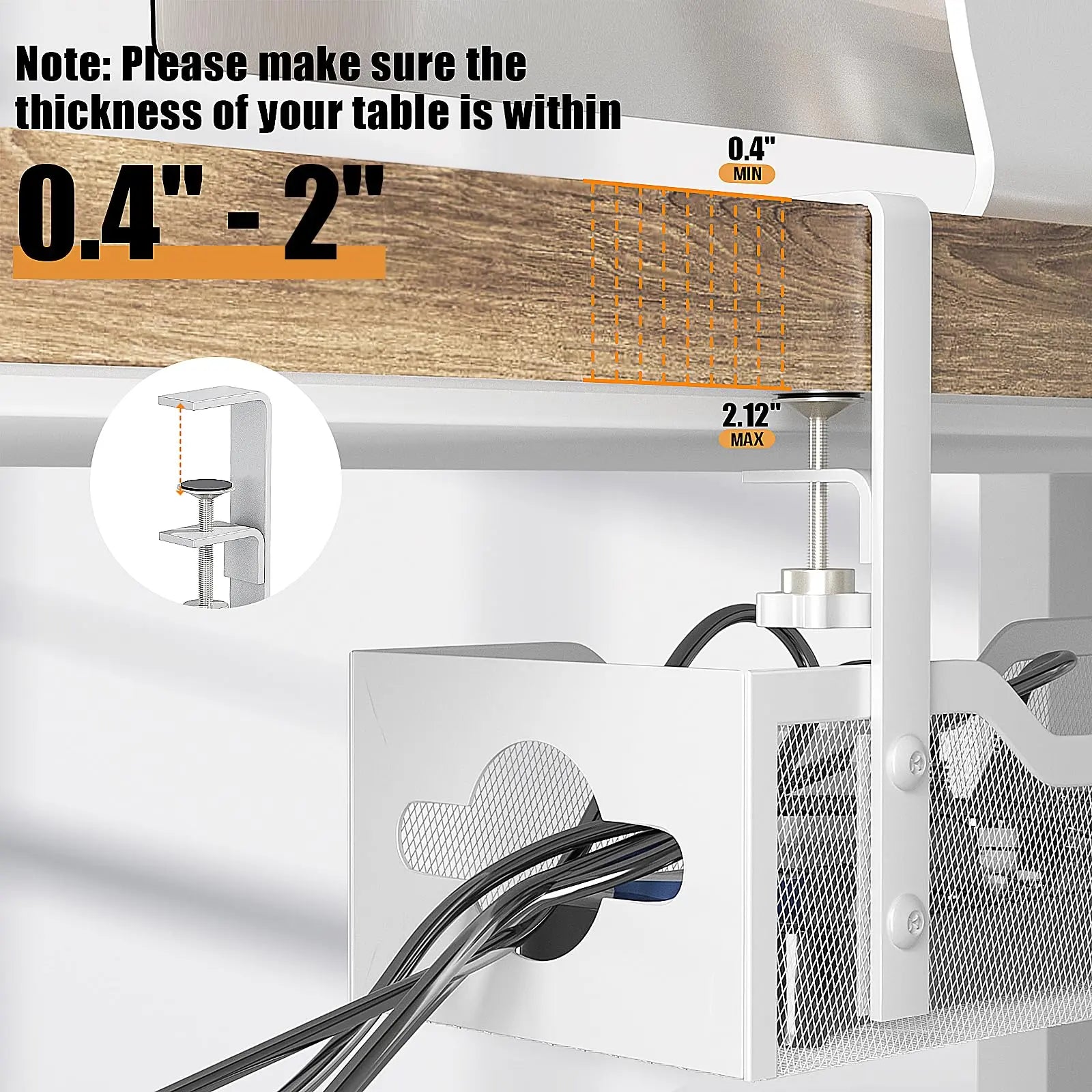 Cable Management under Desk