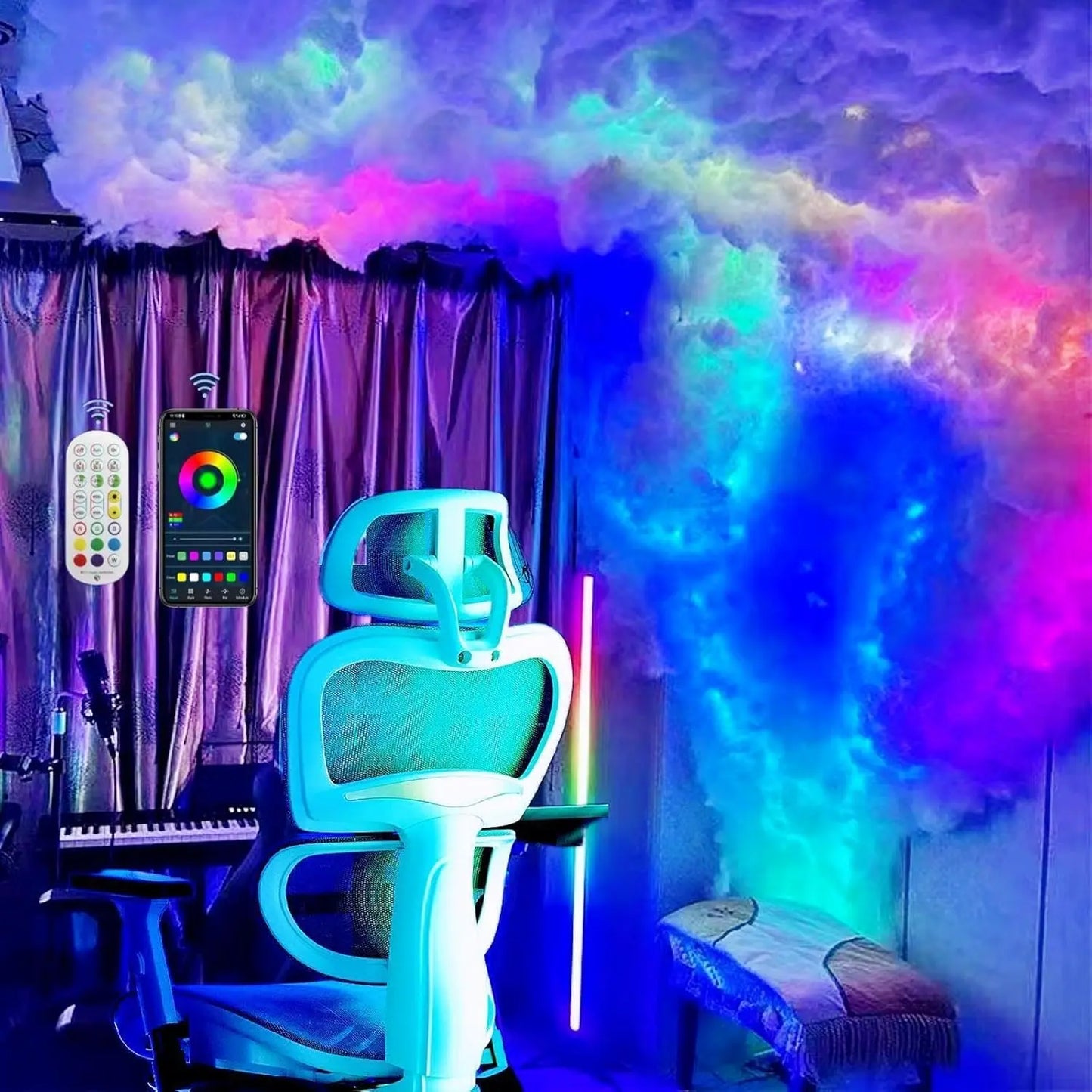 3D Thundercloud LED Light, Cotton Lightning Cloud