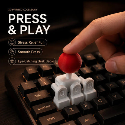 3D Printed Joystick Keycap for Mechanical Keyboard, Creative Stress Relief Desk Decor
