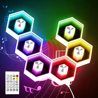 Yocrostar Hexagon LED Wall Lights - Smart app