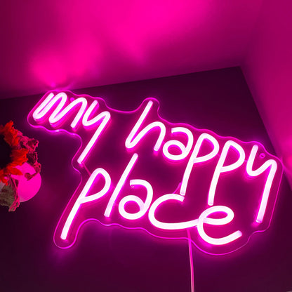 "My Happy Place" Neon Sign