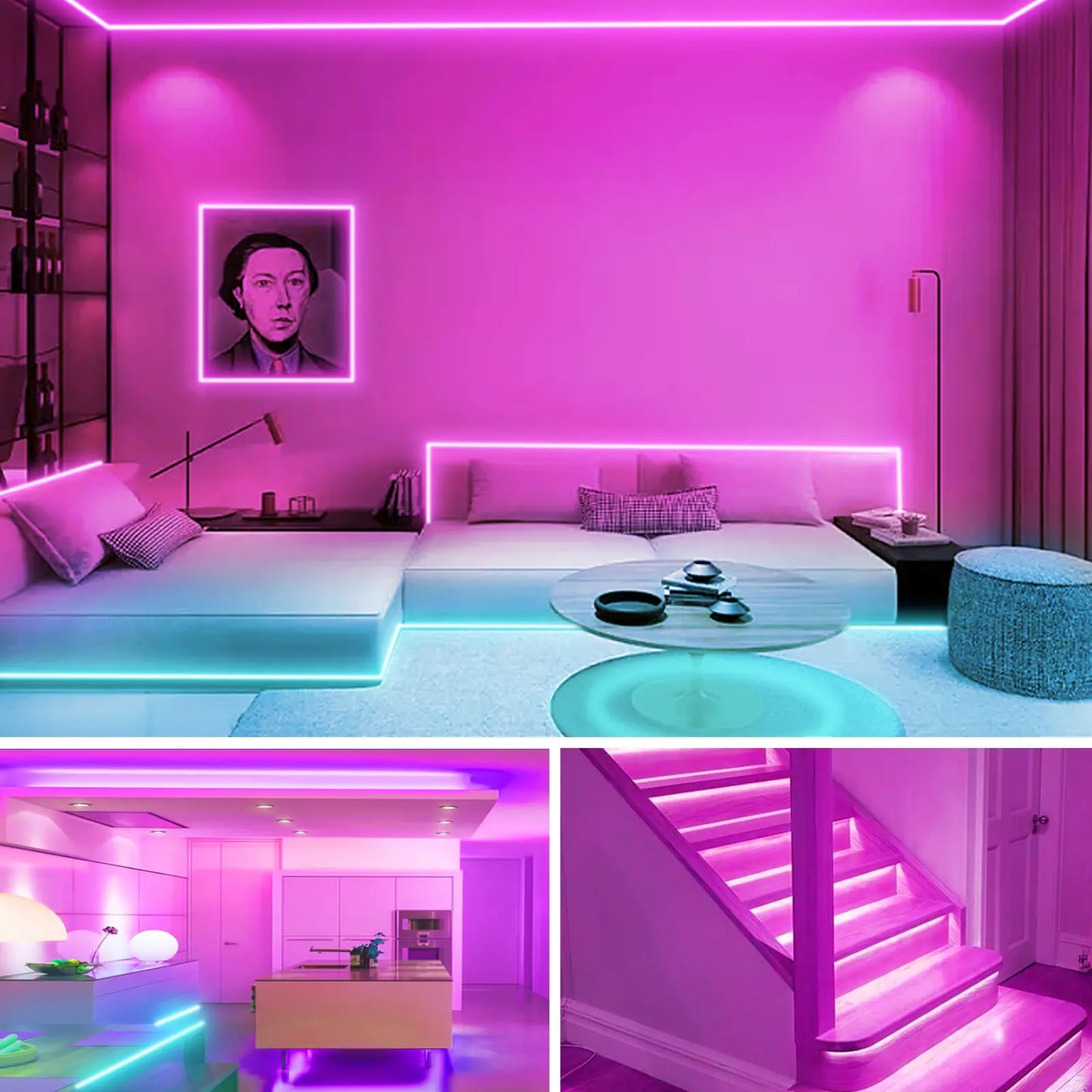 300FT (3 X 100FT) Smart RGB Led Strip Lights