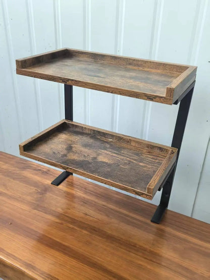 2-Tier Desk Organizer,Wood Shelves forGaming Accessories