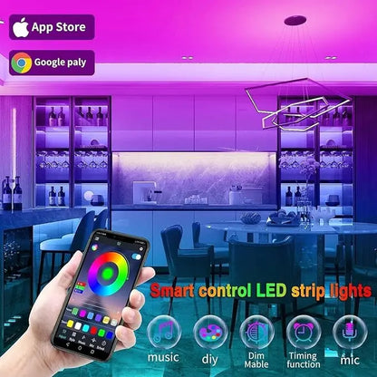 Smart LED Lights, 100Ft Colorsync RGB LED Strip Lights 