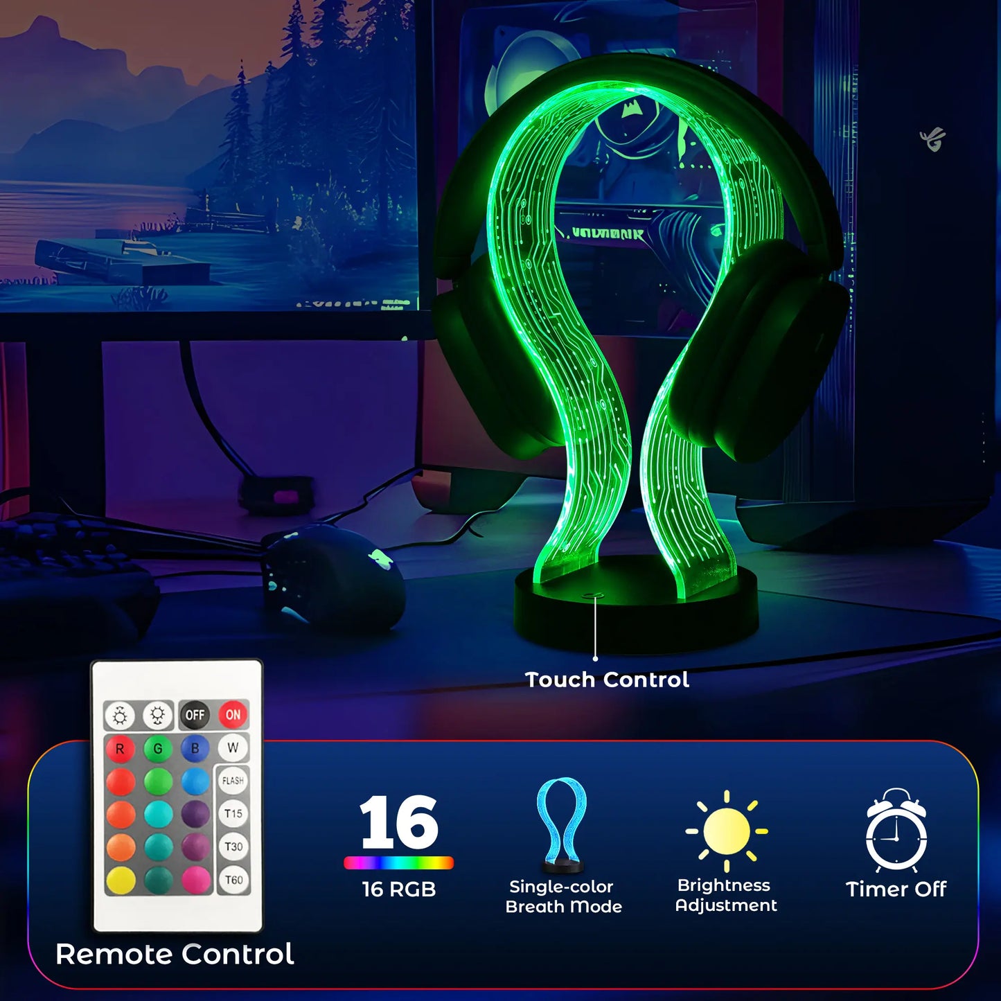 Acrylic Light up Headphone Stand