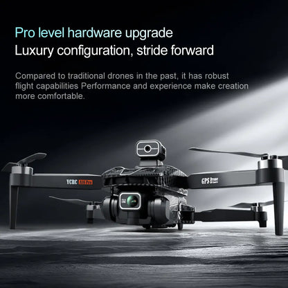 Professional GPS Drone with 4.5" HD LCD Controller, 3000M Remote Control Range, Brushless Motor, Optical Flow Positioning, Ultrasonic Altitude Hold, Surround Flight, One-Key Return, Christmas Gift for Adults & Beginners