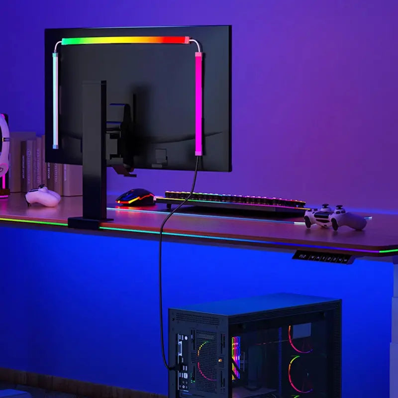 RGBIC LED Gaming Strip 27-Inch LED Strip Light with Smart App Control, Music Sync, USB Powered, Ideal for PC Monitors