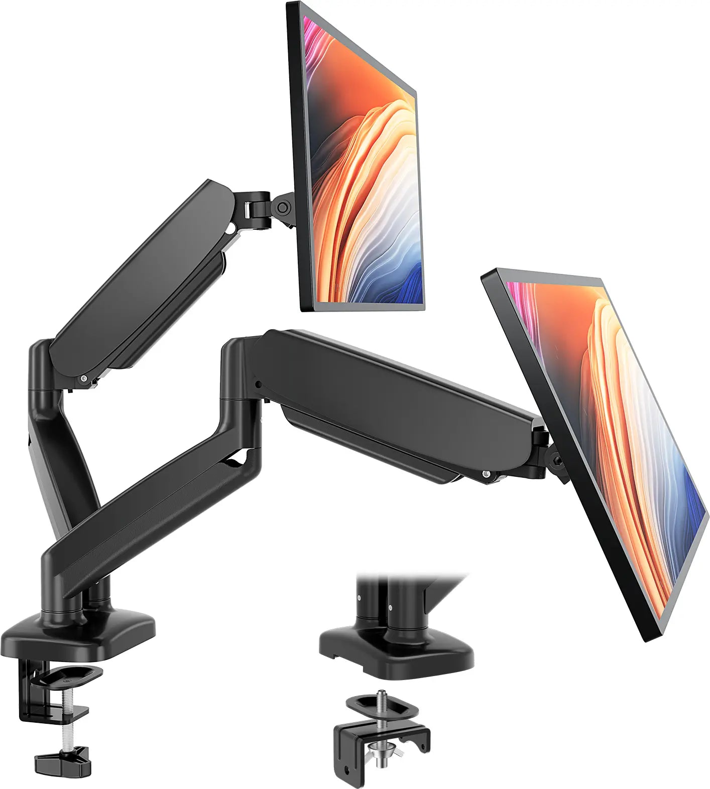 Monitor Stand - Adjustable Desk Mount Arm for 15-27 Inch Monitors