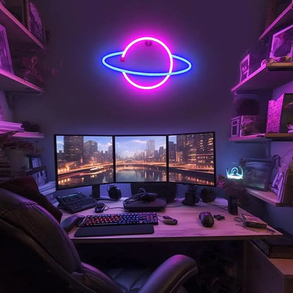 Planet Neon Sign