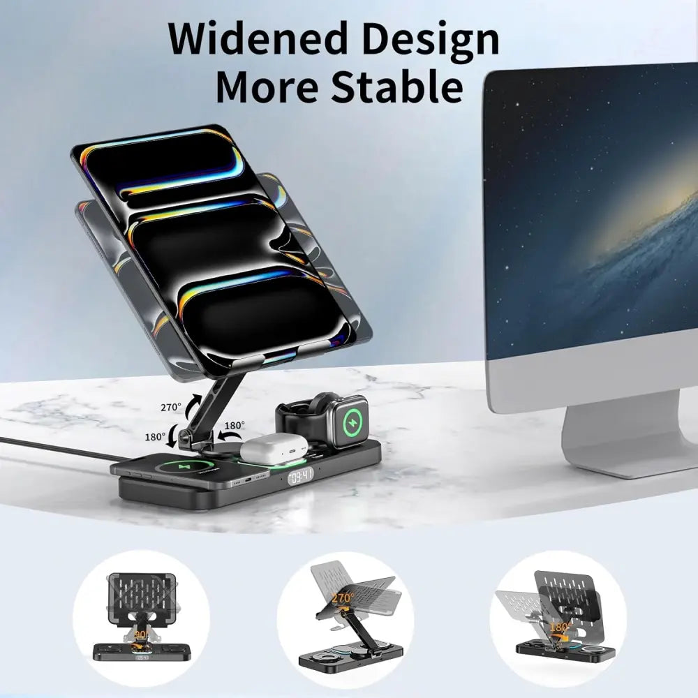 Wireless Charger 6 in 1 Wireless Charging Station for Multiple Devices