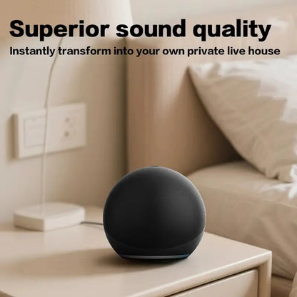 2026 Compact Mini Spherical Bluetooth Portable Waterproof Speaker - Usb-Powered Wireless Bass Sound System with RGB Light, Card Connection for Outdoor Camping & Hiking, Summervibes