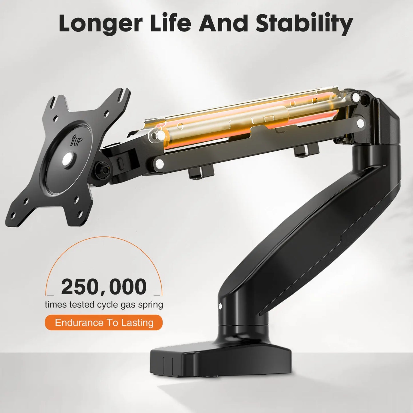Sweet Furniture F Monitor Stand - Adjustable Desk Mount Arm for 15 - 27 Inch Monitors