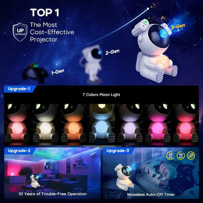Astronaut Galaxy Star Projector 2.0 Night Light
