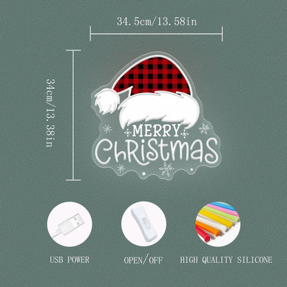 Merry Christmas Neon Signs for Wall Decor\
