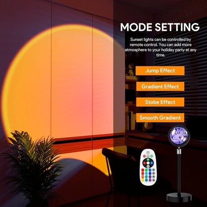 Sunset Lamp, Sunset Projection Lamp with Remote 16 Colors
