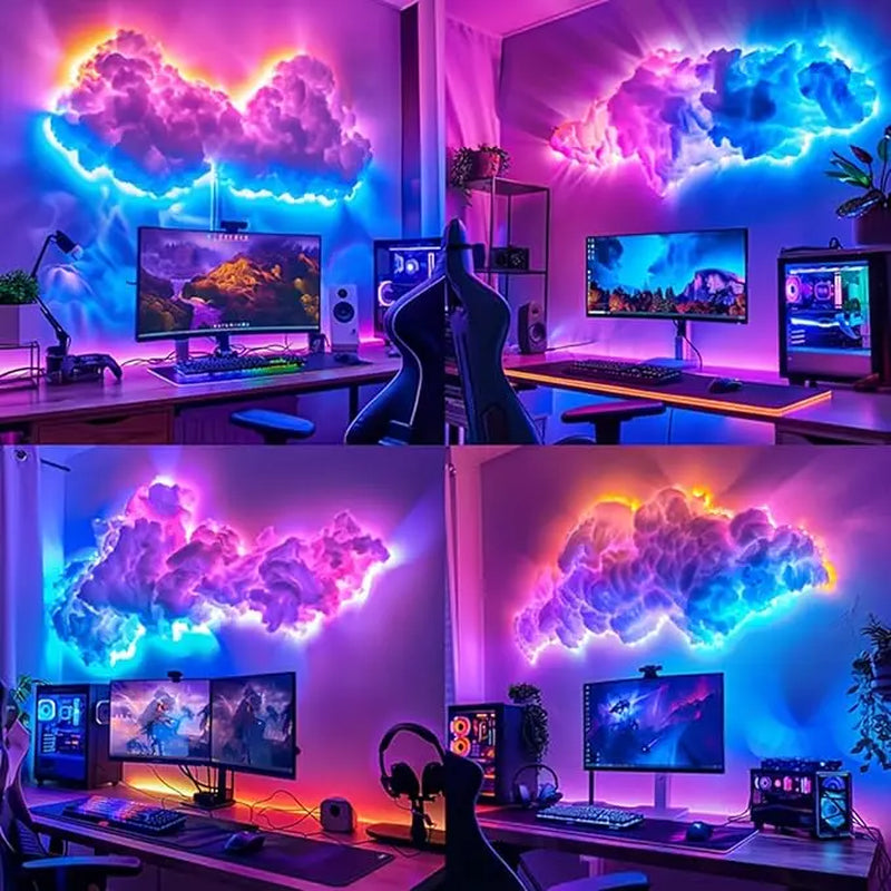 3D Thundercloud LED Lamp with Multicolor Transformation