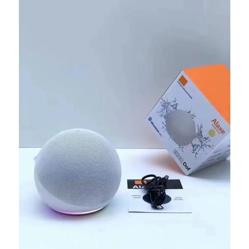 2026 Compact Mini Spherical Bluetooth Portable Waterproof Speaker - Usb-Powered Wireless Bass Sound System with RGB Light, Card Connection for Outdoor Camping & Hiking, Summervibes