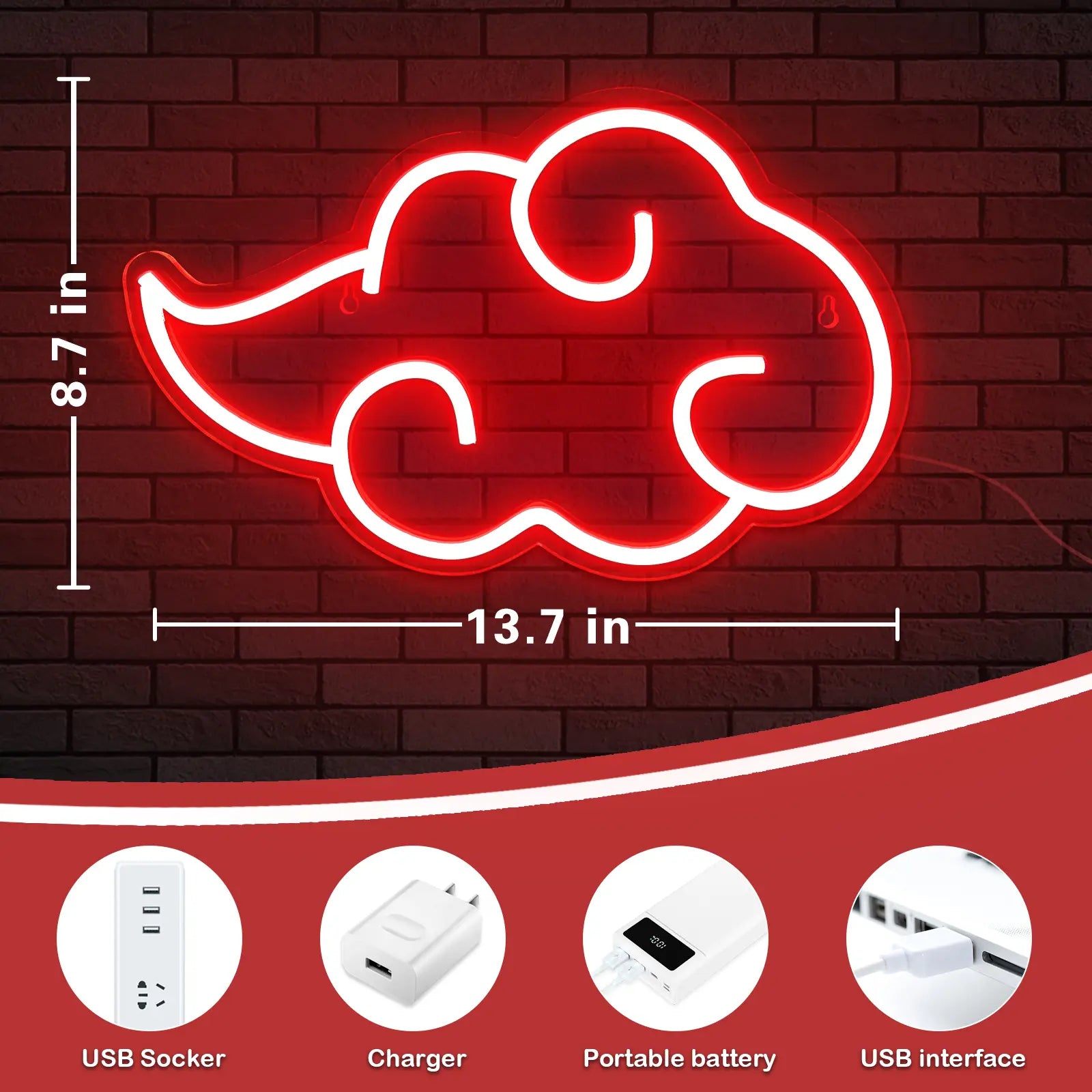 Cloud Anime Neon Sign