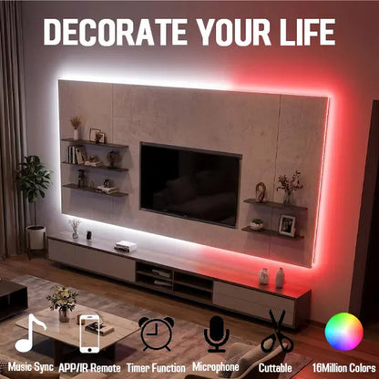 100Ft LED Strip Lights, Bluetooth Smart App