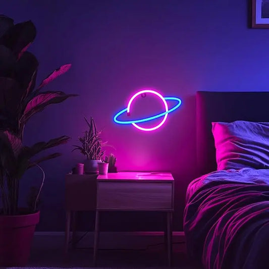Planet Neon Sign