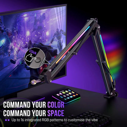 FIFINE BM38 RGB Microphone Boom Arm