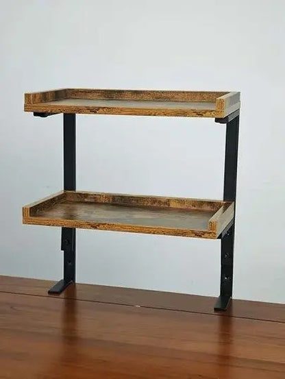 2-Tier Desk Organizer,Wood Shelves forGaming Accessories