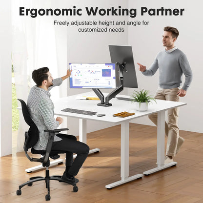 Sweet Furniture F Monitor Stand - Adjustable Desk Mount Arm for 15 - 27 Inch Monitors