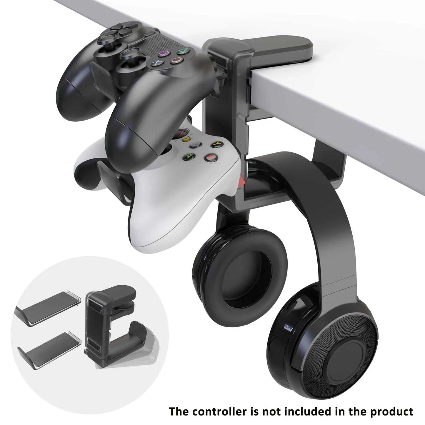 3-Layer Compact Game Controller Stand & Headphone Stand