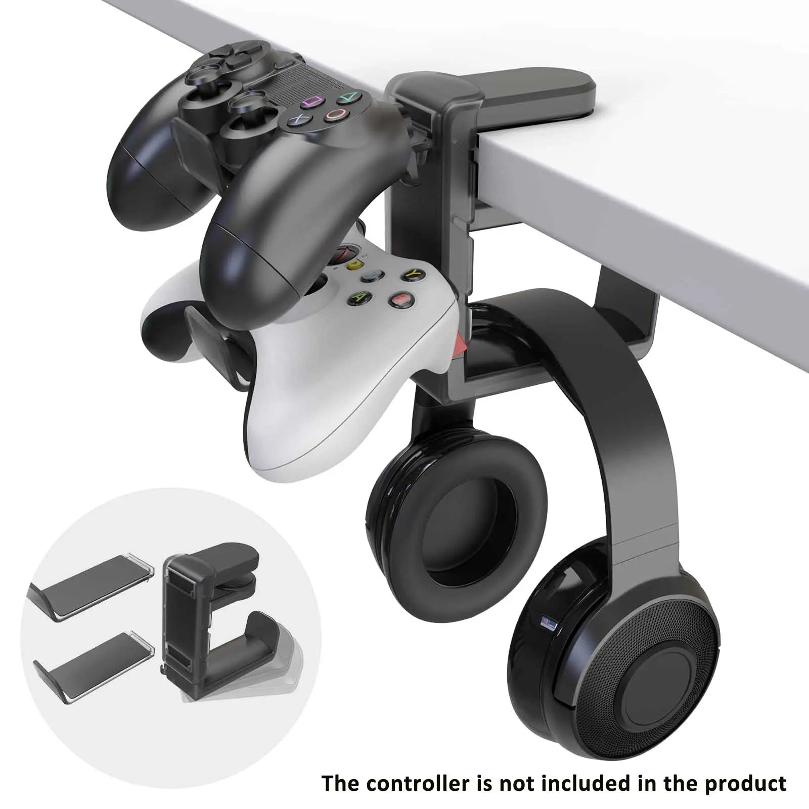 3-Layer Compact Game Controller Stand & Headphone Stand