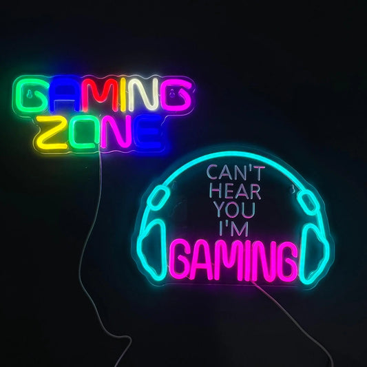 Creative Gaming Zone & Earphone Design Neon Sign