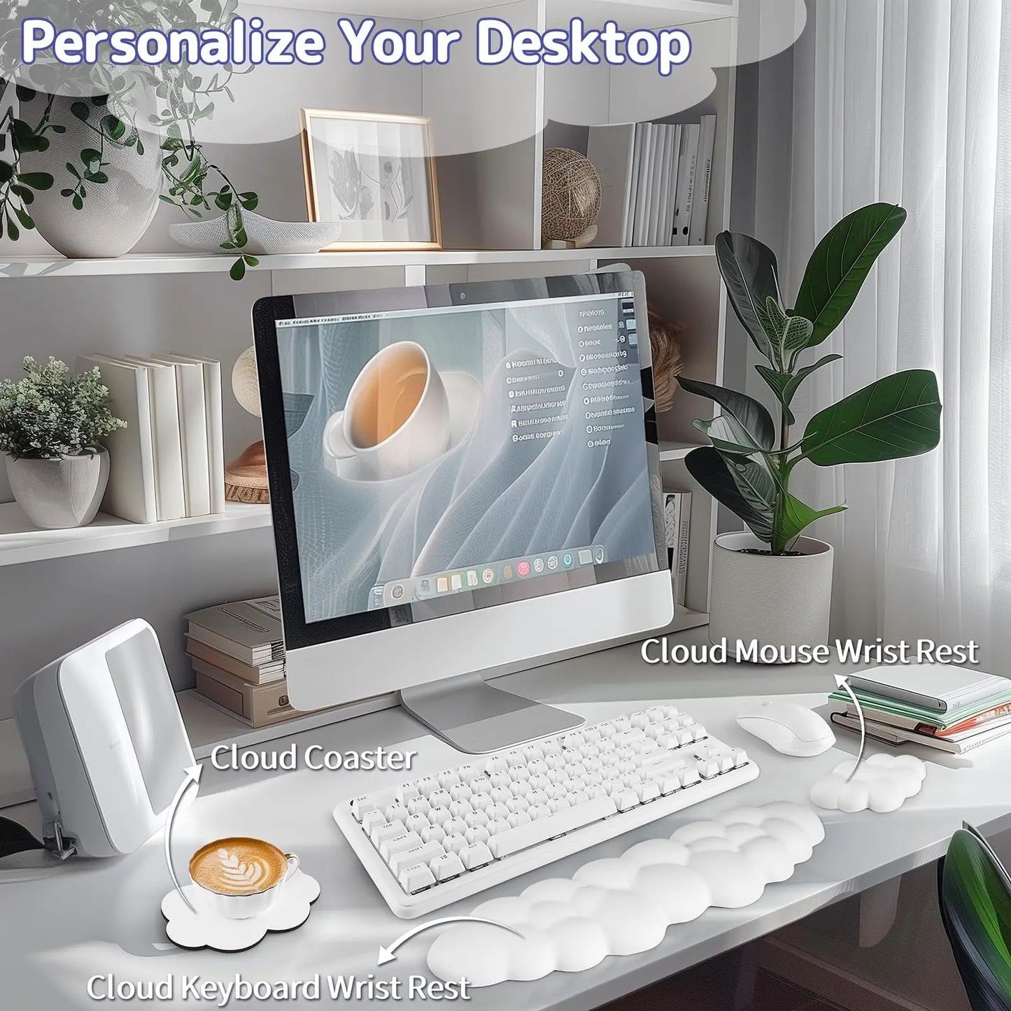 Cloud Wrist Rest Keyboard, Cute Arm Rest for Palm Support