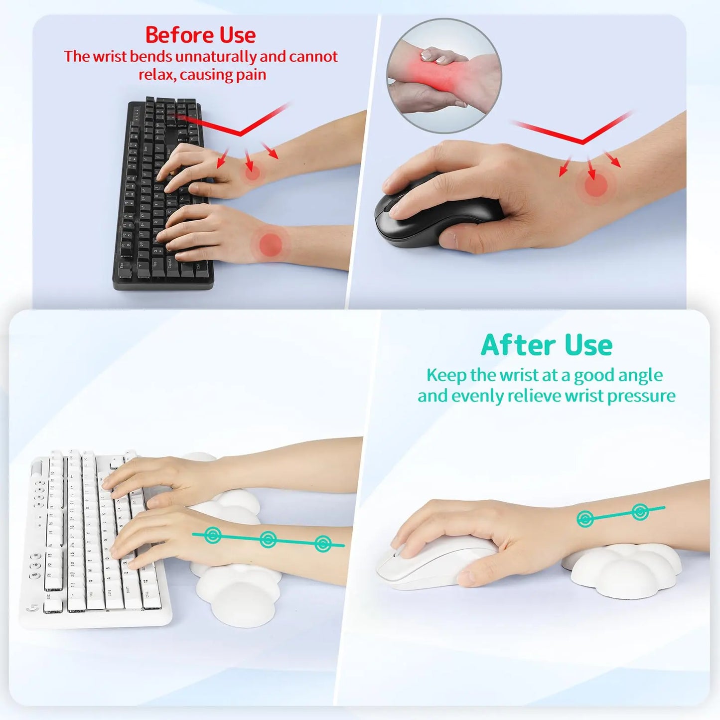Cloud Wrist Rest Keyboard, Cute Arm Rest for Palm Support