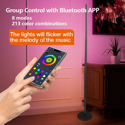 Smart RGB Floor Lamp with 16M Colors & Music Sync – App/Remote Controlled LED