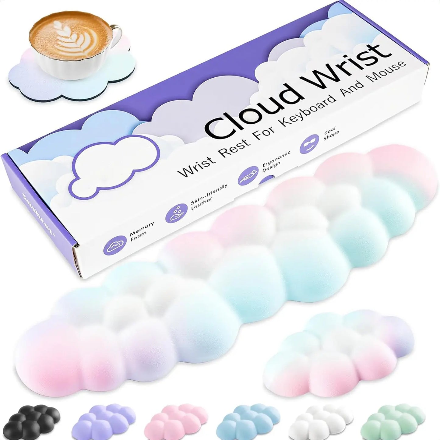 Cloud Wrist Rest Keyboard, Cute Arm Rest for Palm Support