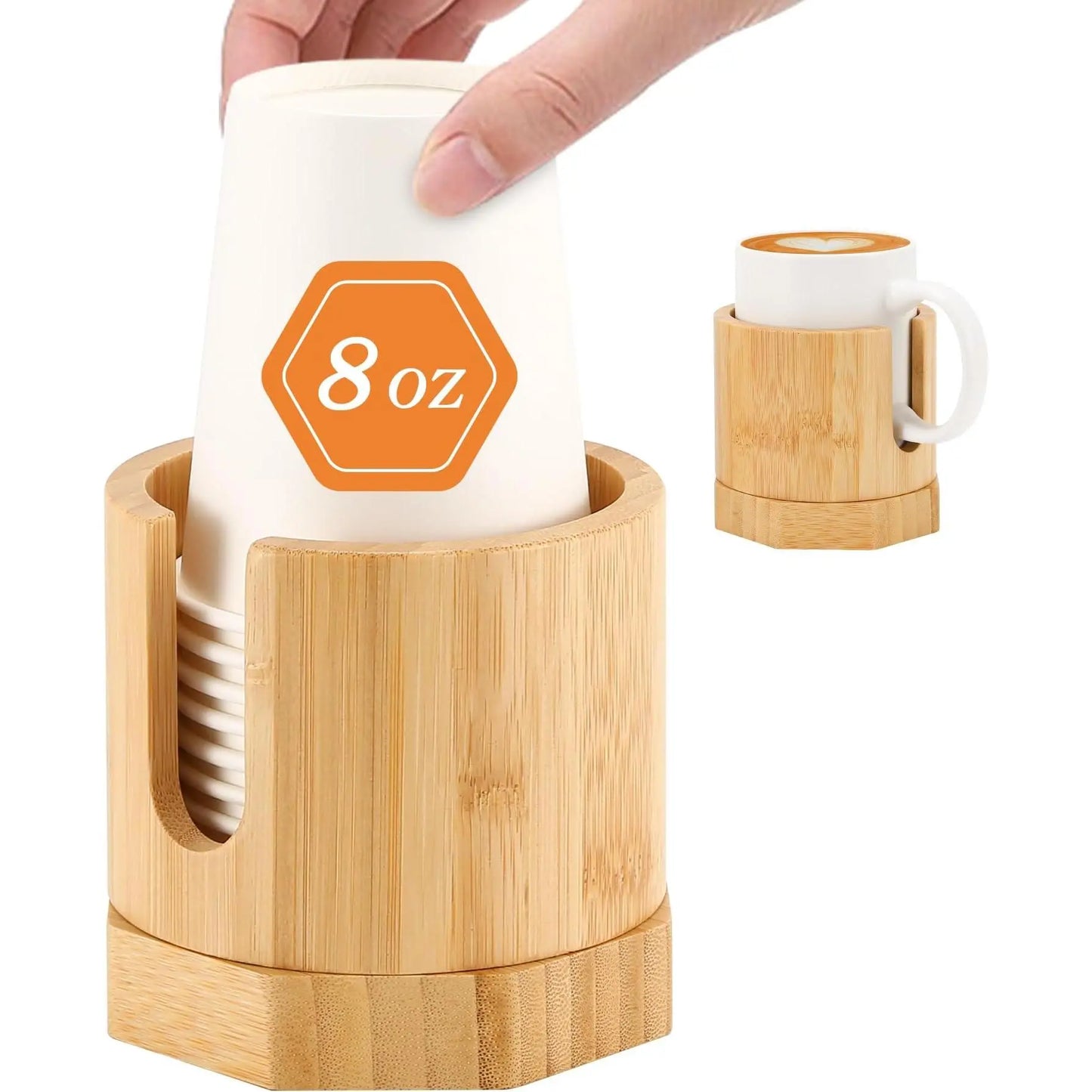 Desk Cup Holder, 2 in 1, 360 Rotating Headphone Hanger under Desk,
