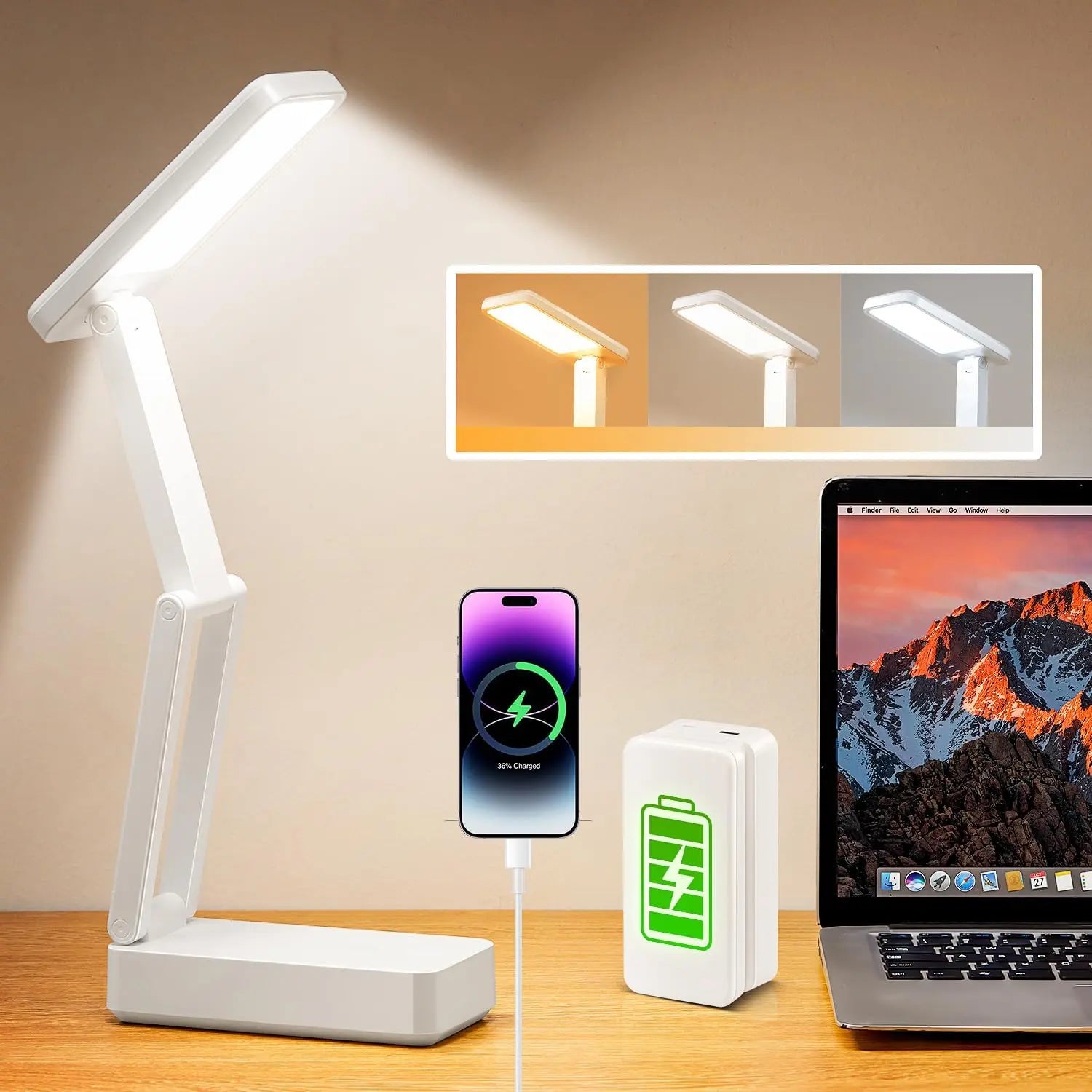 Desk Light with USB Charging Port