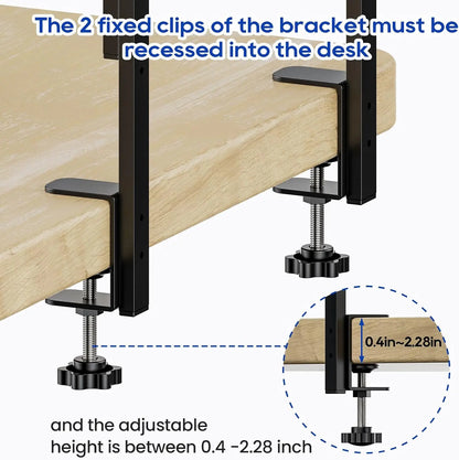 2-Tier Desk Organizer,Wood Shelves forGaming Accessories