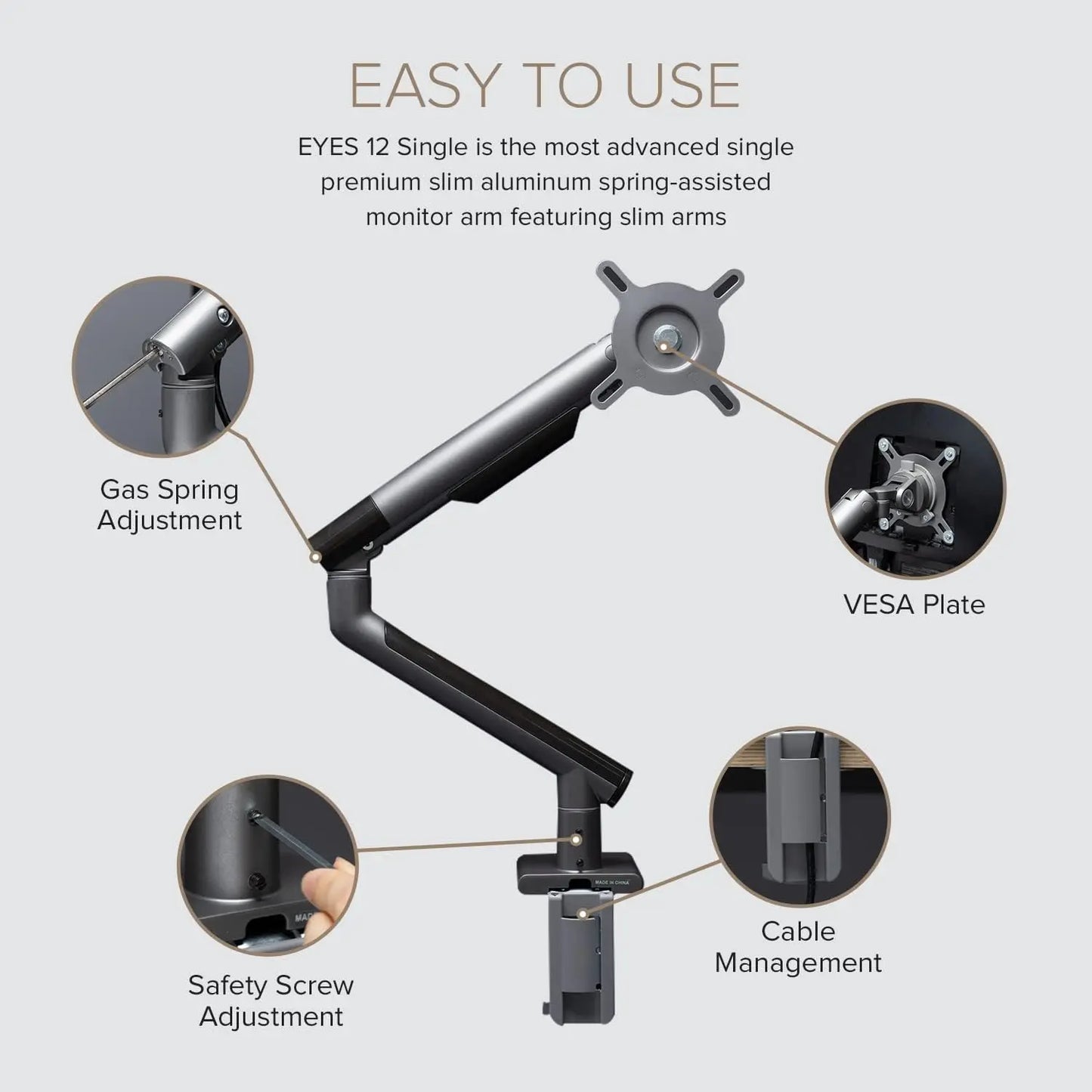 POUT - E12 Dual Monitor Arm 