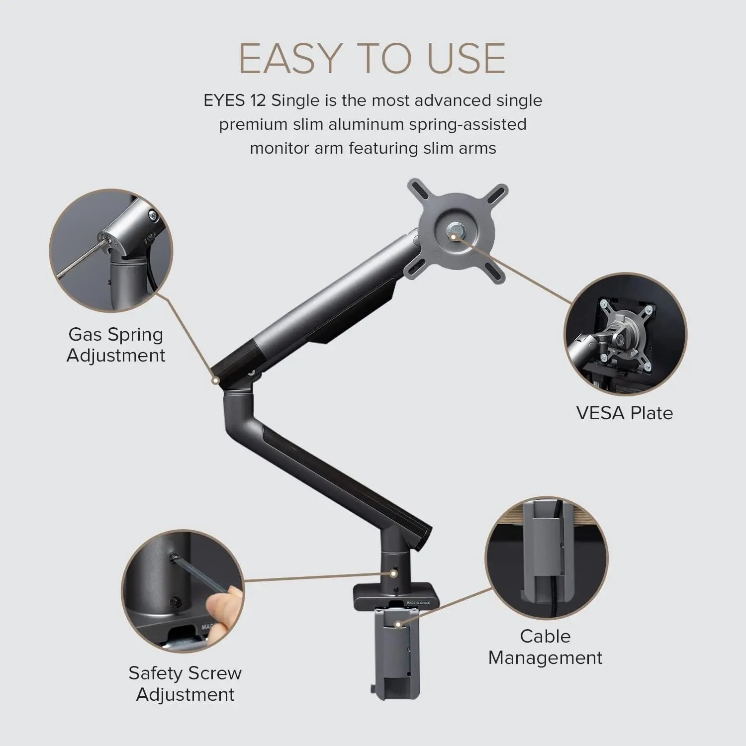 POUT - E12 Dual Monitor Arm 