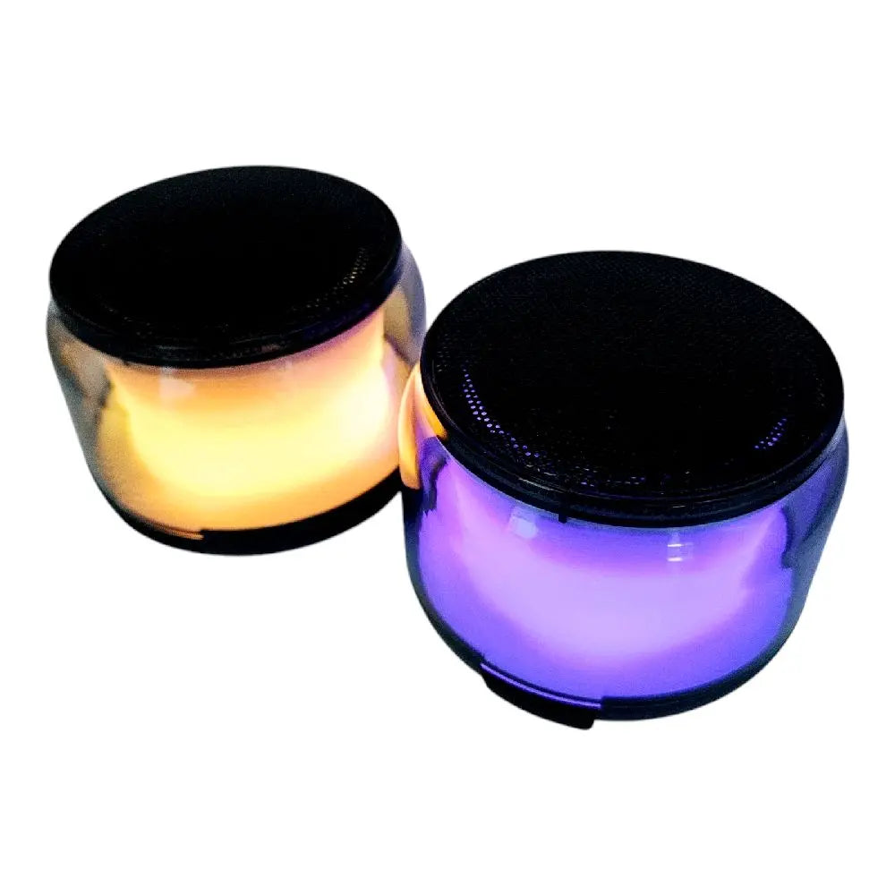 Molaisem 2-Piece Palm Size TWS Bluetooth 5.0 Speakers - Audio, Card-Supported, Rechargeable Battery-Powered Portable Wireless Stereo with Charging Function