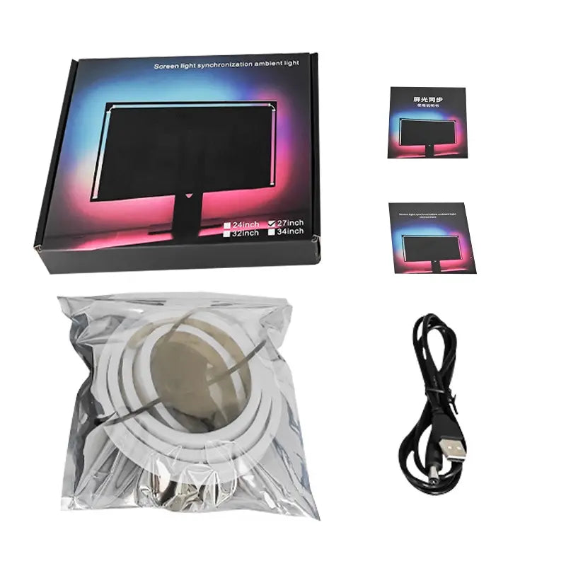 RGBIC LED Gaming Strip 27-Inch LED Strip Light with Smart App Control, Music Sync, USB Powered, Ideal for PC Monitors
