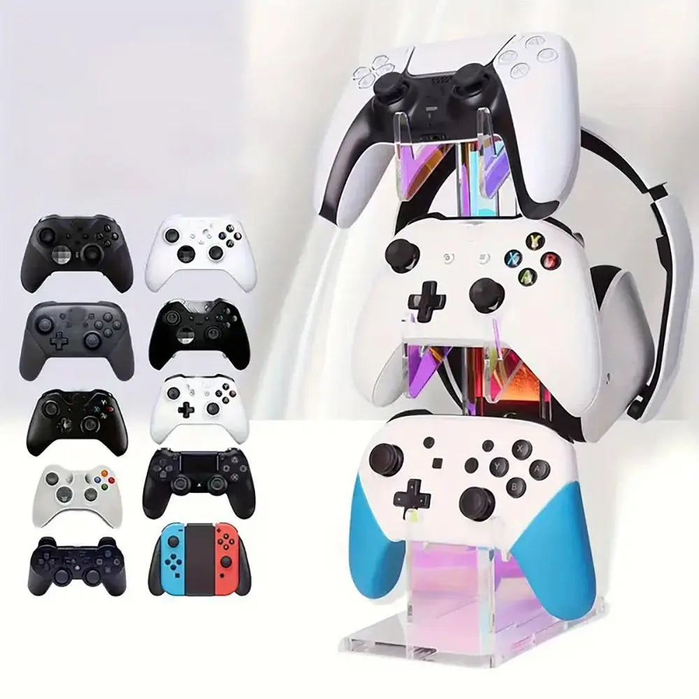 3-Layer Compact Game Controller Stand & Headphone Stand